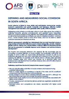 Defining and Measuring Social Cohesion in South Africa