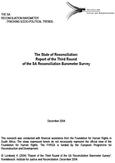 SARB Report 2004 – 3rd Round
