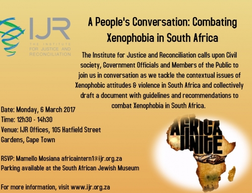 Invitation: A People’s Conversation – Combating Xenophobia in SA