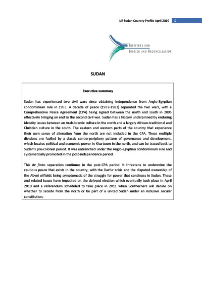 IJR Sudan Country Profile