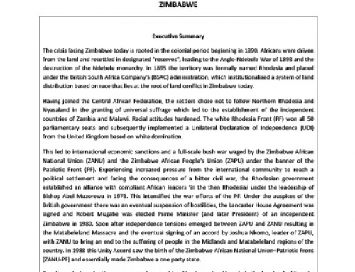 IJR Zimbabwe Country Profile