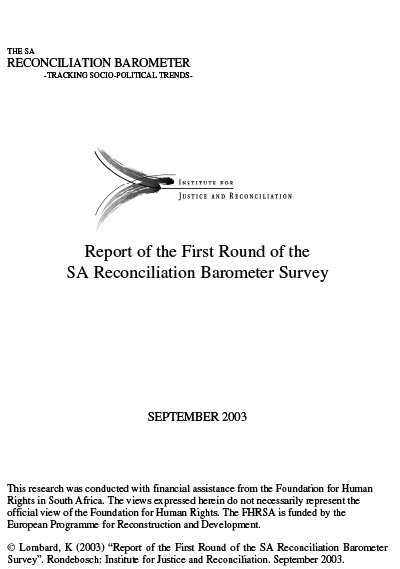 SARB Report 2003 – 1st Round