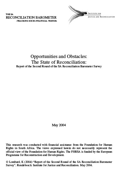 SARB Report 2004 – 2nd Round