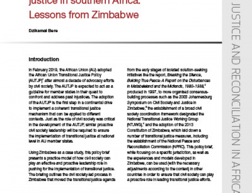 IJR Policy Brief 29: Civil society leading transitional justice in southern Africa